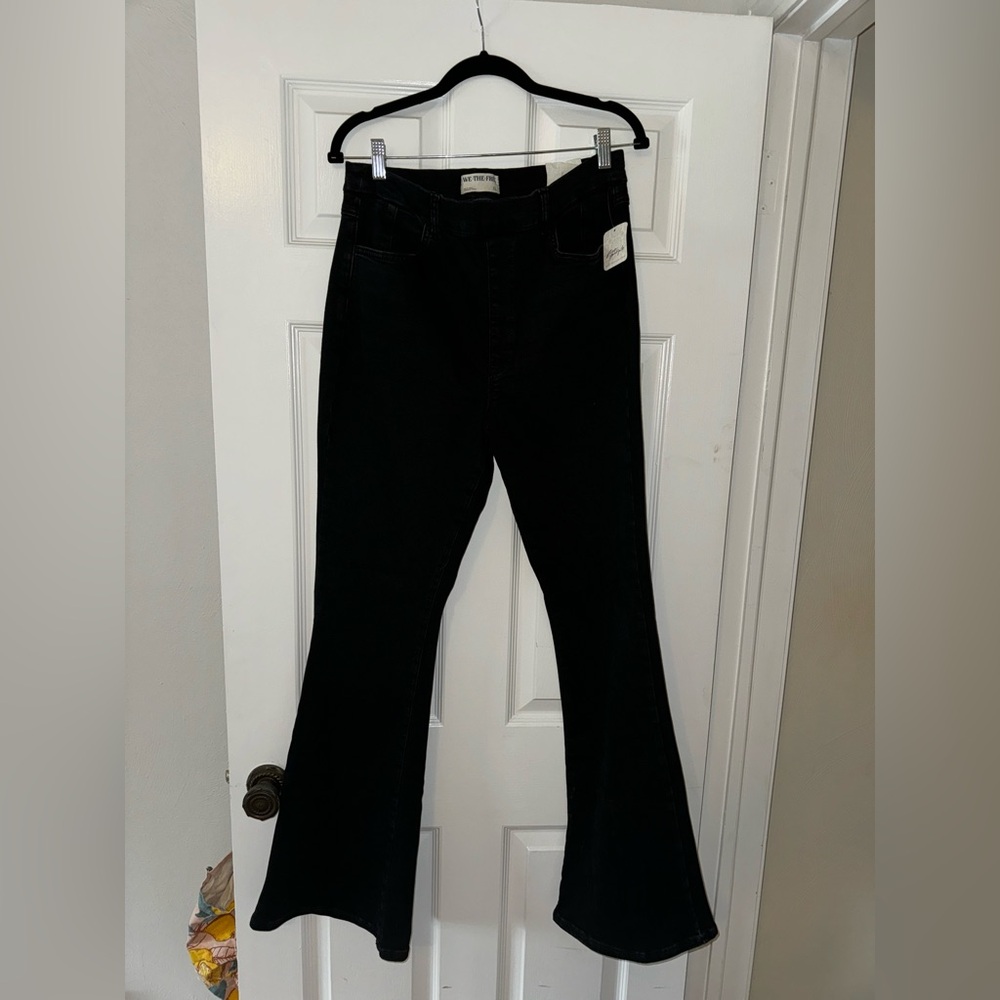 free people black pull on jeans